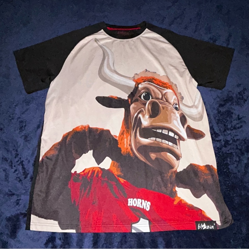 Texas longhorns Black and orange Graphic Men's Jersey shirt size XXL